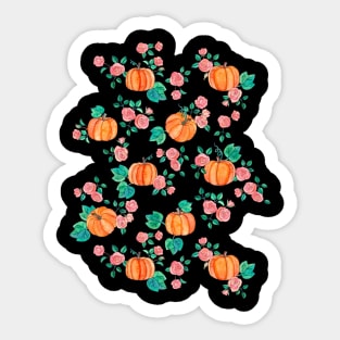 Pumpkins and Roses Sticker